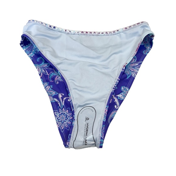 CUPSHE Serenity of Blue Bikini Bralette Size S & Colorblock Bottoms Size M Set - Picture 12 of 14